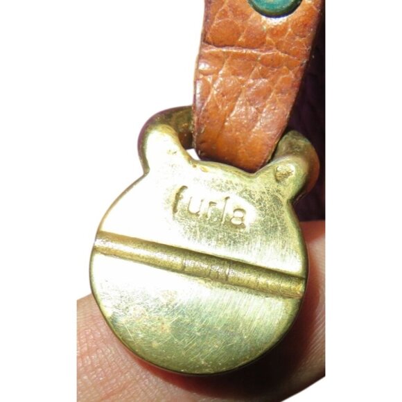 FURLA Vintage Y2K Italian Snakeskin Embossed & Smooth Calf Leather Satchel Bag - Picture 6 of 15